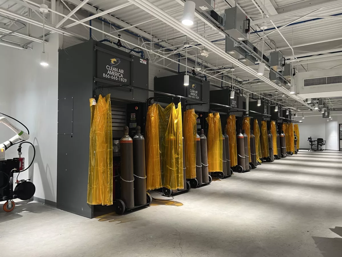 Clean Air Industries Dual WeldStations installed at the PIE Innovation Center Welding Lab in Cleveland, Tennessee