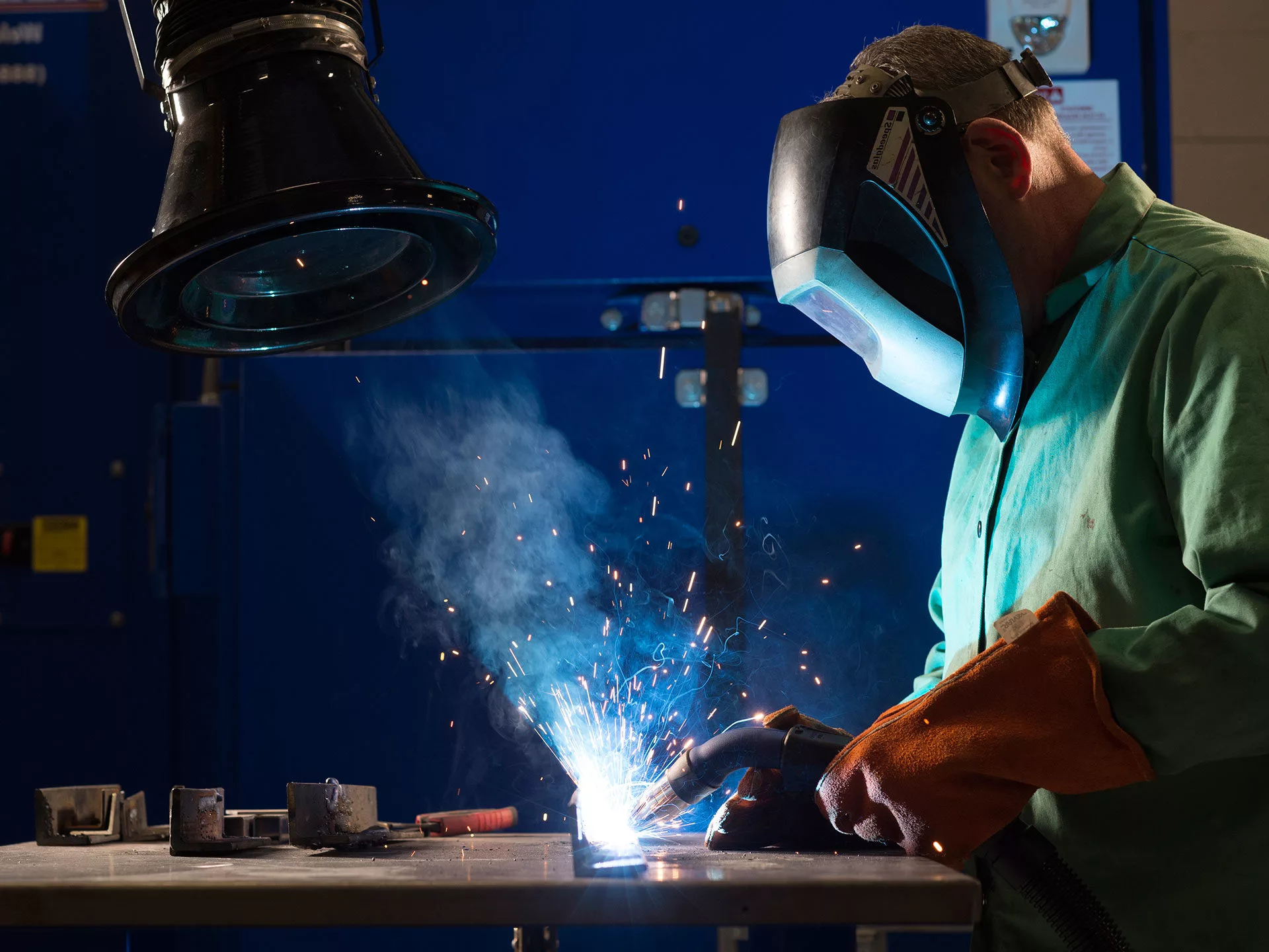 Welder at work