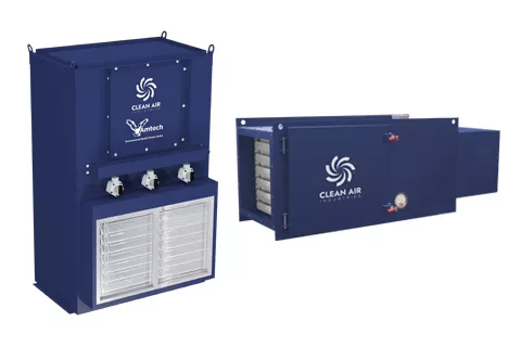 DFX and EBM Ambient Air Cleaning Systems by Clean Air Industries